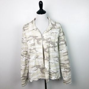 Anthropologie Sanctuary Camo Utility Button Up Med